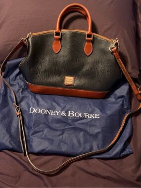 Dooney & Bourke Red Interior Leather-Trim Crossbody